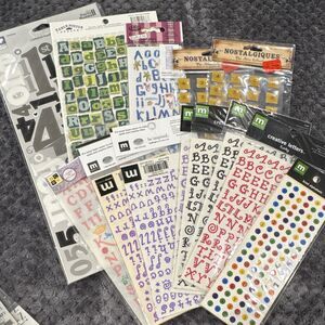 Huge Alphabet Sticker Lot Scrapbooking Letters Numbers Bundle